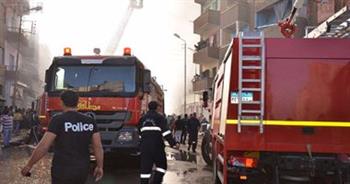 حريق هائل بالقرب من جامعة القاهرة 