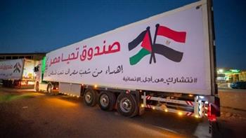 وصول 130 شاحنة مصرية محملة بمواد طبية وغذائية ومتنوعة إلى قطاع غزة