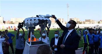 محافظ الفيوم يشهد مراسم إطلاق شعلة أولمبياد الطفل المصري 2021