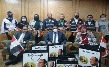 وفد «حماة الوطن» يزور المصابين الفلسطينيين فى معهد ناصر (صور)