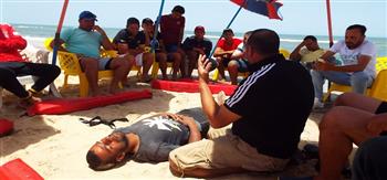 تدريب المنقذين والغواصين بمصيف بلطيم فى كفر الشيخ 