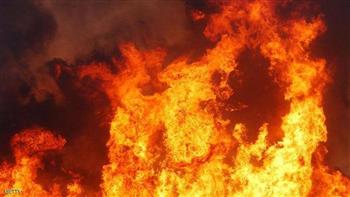 اندلاع حريق هائل في مزرعة مواشي بالعياط