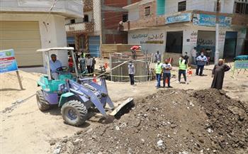 محافظ المنوفية يدشن أعمال مشروع الصرف الصحى بمنطقة الشيخ رمضان