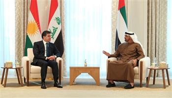 بن زايد وبارزاني يناقشان التعاون المشترك بين الإمارات وكردستان