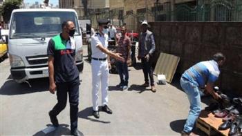 أمن الإسكندرية يواصل حملاته لرفع الإشغالات ورصد الباعة الجائلين فى «محطة مصر»