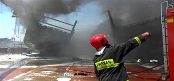 حريق في محطة ركاب بمدينة مشهد الإيرانية