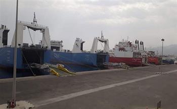 تداول 454 شاحنة و5200 طن بضائع عامة بموانئ البحر الأحمر