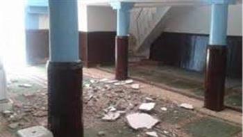 إصابة شخصين في حادث انهيار سقف مسجد ببني سويف