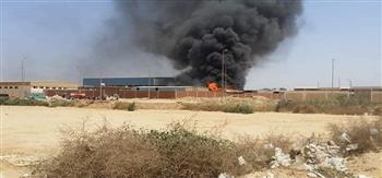 حريق هائل في مصنع ولاعات ببني سويف 