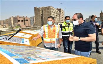 الرئيس السيسى يتفقد أعمال التطوير والصيانة للطريق الدائرى حول القاهرة الكبرى (صور)