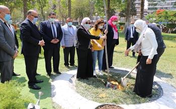 في يوم البيئة العالمي.. محافظ القاهرة وشباب البرنامج الرئاسي يغرسون شجرة في حديقة الطفل