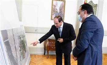 الرئيس السيسي يتابع مخطط تنفيذ مشروع حديقة تلال الفسطاط (صور)