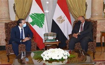 شكرى يؤكد للحريري دعم ⁧‫مصر‬⁩ لـ لبنان للخروج من الوضع الحالي