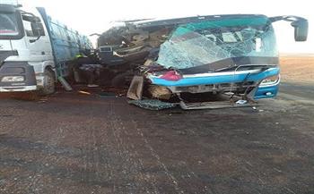 إصابة 34 سيدة وسائقين في حادث تصادم أتوبيسين بالإسكندرية