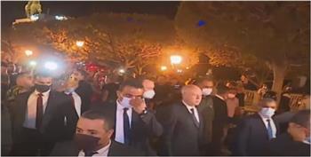 التلفزيون التونسي يبث صورًا للرئيس قيس سعيد فى شارع بورقيبة
