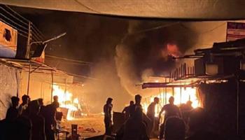 حريق بمستشفى شمالي بغداد وإصابة شخص بحروق