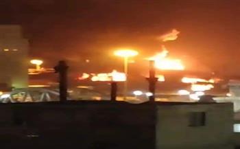 الأدلة الجنائية تعاين حريق خط أسفلت أثناء تفريغه فى ميناء الإسكندرية