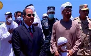 ولي عهد أبو ظبي يهنئ الرئيس السيسي بافتتاح «قاعدة 3 يوليو» البحرية