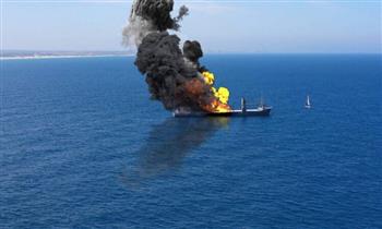  اشتعال النيران في سفينة إسرائيلية شمالي المحيط الهندي