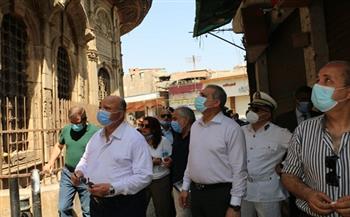 محافظ القاهرة يتفقد أعمال تطوير القاهرة التاريخية  
