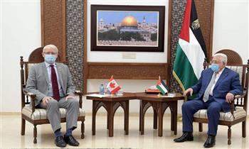 الرئيس الفلسطينى يطلع وزير خارجية كندا على جهود تثبيت وقف إطلاق النار