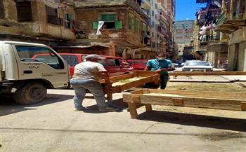 حملات مكبرة لإزالة 240 حالة إشغال بأحياء الإسكندرية