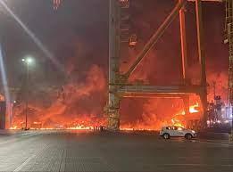  بعد حادثة الحريق.. ميناء جبل على الأكبر فى الشرق الأوسط 