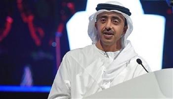 وزير خارجية الإمارات يؤكد التزام بلاده بترسيخ دعائم السلم والأمن الدوليين