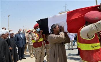 محافظ أسيوط ورئيس أركان المنطقة الجنوبية العسكرية يتقدمان الجنازة العسكرية للشهيد شريف عيد