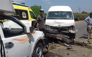 إصابة سائقين في حادث بطريق القاصد في المنوفية