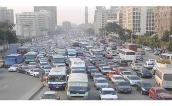 الحالة المرورية بمحاور القاهرة والجيزة