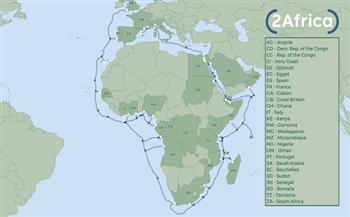 إضافة مواقع إنزال جديدة لنظام الكابل البحري 2Africa لتعزيز خدمات الاتصالات بأفريقيا