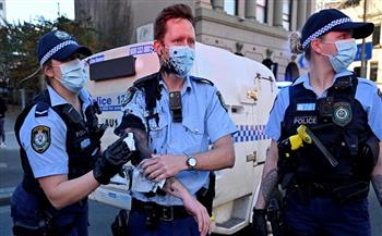 اشتباكات بين الشرطة الاسترالية ومتظاهرين ضد إغلاق كورونا