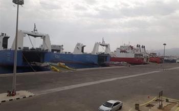 تداول 206 شاحنات و4100 طن بضائع عامة بموانئ البحرالأحمر