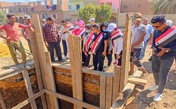 طلاب جامعة المنيا يشهدون ملحمة تطوير الريف المصري فى قرى مغاغة 