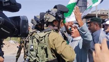 الاحتلال الاسرائيلي يقمع فعالية ضد شق طريق استيطاني جنوب نابلس