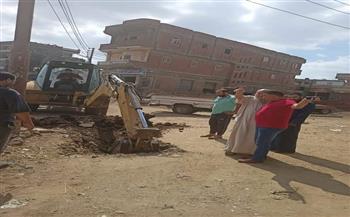 استكمال مشروع الصرف الصحي بمدينة سيدي غازي في كفرالشيخ