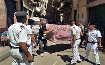 حملات صباحية ومسائية لإزالة الاسواق العشوائية بالإسكندرية