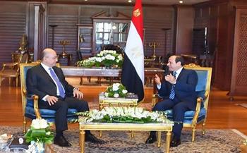 الرئيس السيسي ونظيره العراقي يعقدان مباحثات ثنائية وموسعة في قصر بغداد
