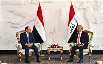 الرئيس السيسي يلتقي نظيره العراقي في بغداد