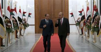  الرئيس العراقي برهم صالح يستقبل الرئيس عبد الفتاح السيسي (فيديو)
