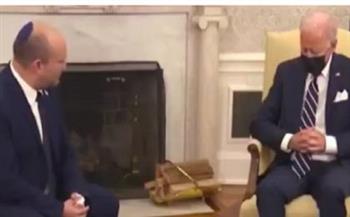 "بياكل رز مع الملايكة".. بايدن نائمًا أثناء حديثه مع رئيس وزراء إسرائيل (فيديو)