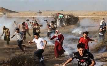 إصابة فلسطيني بالرصاص إثر تفريق جيش الاحتلال الإسرائيلي لفعالية سلمية شمال قطاع غزة