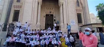 أطفال "أهل مصر" في زيارة للكنيسة المرقسية ومسجد أبو العباس المرسي بالإسكندرية