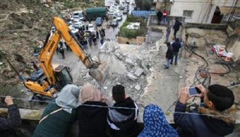 الاحتلال الإسرائيلي يهدم ثلاثة منازل قيد الإنشاء شرق الخليل