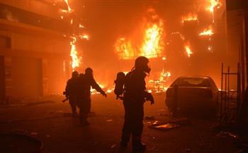 التحقيق في حريق محلات تجارية بالأزبكية وانتداب المعمل الجنائي