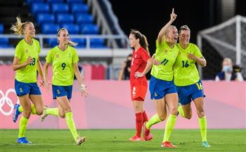 طوكيو 2020.. سيدات السويد يتقدمن على كندا فى الشوط الأول لنهائي كرة القدم