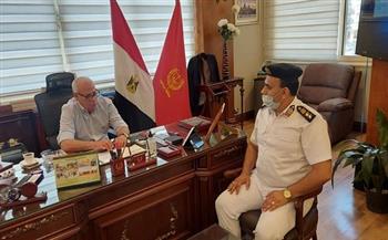 محافظ بورسعيد يستقبل العقيد محمد المصري مدير إدارة المرور الجديد