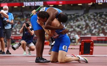طوكيو 2020.. إيطاليا تفوز بذهبية سباق 100 متر تتابع رجال