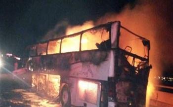 مصرع 10 أشخاص على الأقل إثر اندلاع حريق على متن حافلة ركاب شرقي باكستان